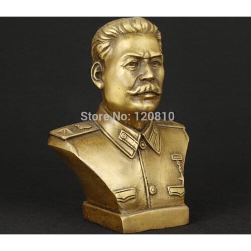 Asian Old Brass Collectable Hand Casting Stalin Ornament Statue Figure