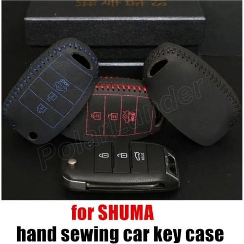 Car key case cover quality leather sewing by Hand fit for KIA K3K5 SORENTO SHUMA fashion gift newest
