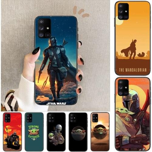 Baby Yoda Phone Case Hull For Samsung Galaxy A50 A51 A20 A71 A70 A40 A30 A31 A80 E 5G S Black Shell Art Cell Cove