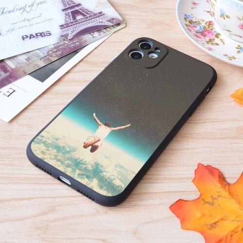 For iPhone Falling With A Hidden Smile Print Soft Matt Apple iPhone Case