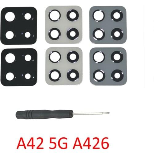 For Samsung A42 5G A426B A426 Camera Glass Lens Original Phone Housing New Rear Back Camera Cover With Adhesive + Tools