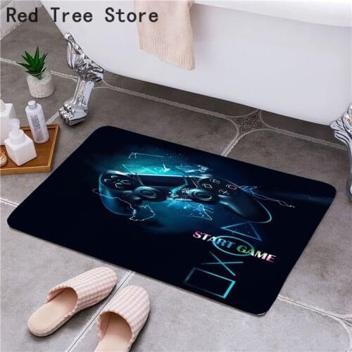 Welcome Doormat Entrance Anti-Slip Mat Hallway Gamer Video Game Pattern Print Carpet For Bedroom Home Decor Kitchen Doormat Pad