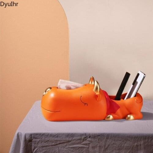 DyuIhr Creative Abstract Animal Tissue Box Resin Crafts Housewarming Gift Office Living Room Bedroom Tissue Box Home Decoration