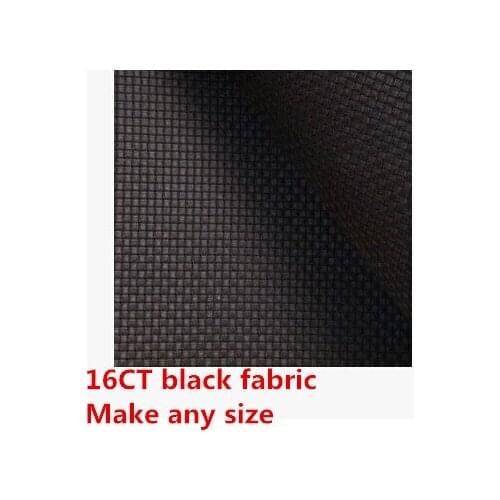Make Any Size Black 16CT Great Choice Embroidery Aida Cloth Fabric Cross Stitch Canvas 150X50cm
