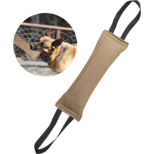 New Dog Bite Tug Toy Puppy Training Interactive Toy With Two Handles For Medium Large Dogs Dog Training Cotton Linen Bite Stick