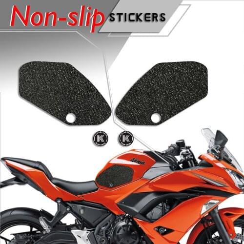 Motorcycle tank grip fuel tank traction pad side knee grip friction protector sticker for KAWASAKI 17-18 NINJA 650 ABS