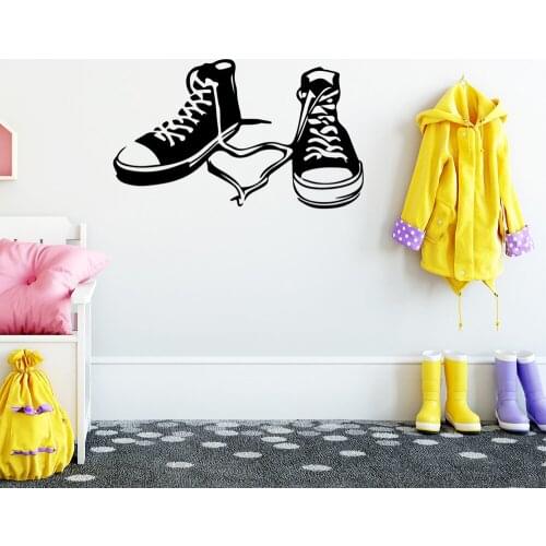 Lovely Shoes Nursery Wall Stickers Vinyl Art Decals For Kids Rooms Decoration Decoration Accessories Murals