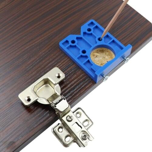 Home DIY Set 35mm Hinge Drilling Jig Concealed Guide Hole Locator Wood Woodworking Hole Opener Door Cabinet Accessories Tools