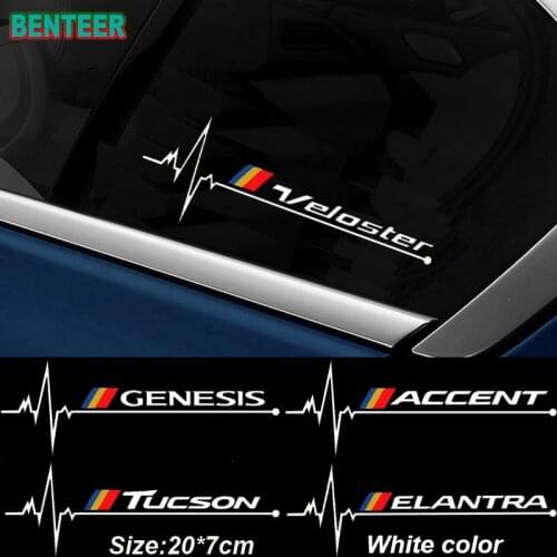 2pc Car windows sticker For Hyundai TUCSON Elantra SONATA GENESIS SOLARIS VEOSTER TRITON ACCENT