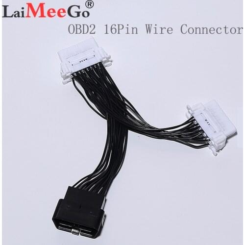 Newest 16 pin OBD2 OBDii OBD 2 Splitter Extension Cable one Male to Two Female Y Cable OBD2 splitter extension for ELM327 Icar2