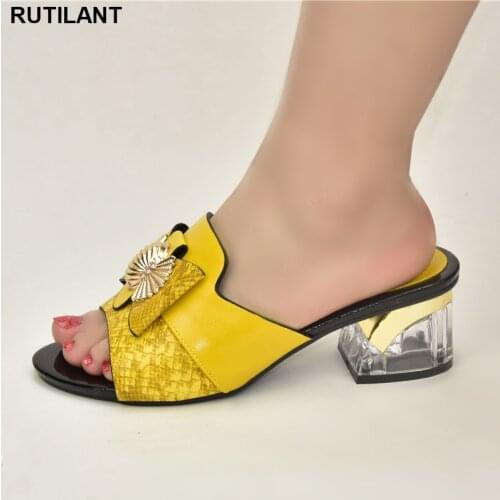 New Arrival Slingbacks Shoes African Women Party Pumps Plus Size Women Shoes 43 Luxery Wedding Shoes Slip on Open Toe Shoes