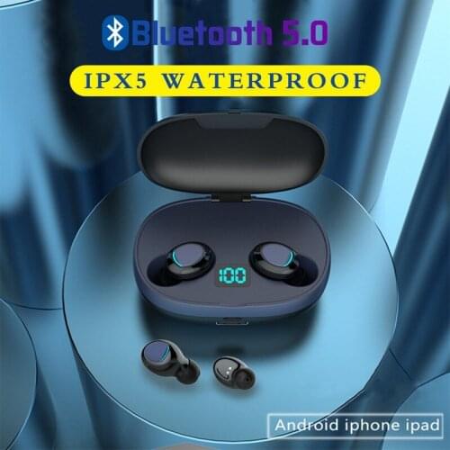 New T3S Bluetooth 5.0 Wireless Earphone Stereo Waterproof Sport Headphones Headset LED Display with 2200mAh Charging Box