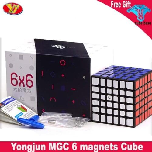 Newset Yongjun MGC 6x6 magnetic magic cube YJ MGC 6x6x6 speed cube Competition educational toys for kids Magico Cubo