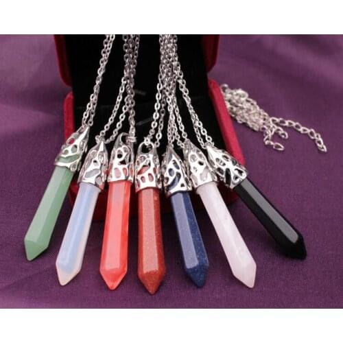 One piece popular mix color crystal glass pendant women necklace fashion charm necklace xy311