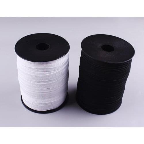 Wholesale 1 Bucket 3mm/6mm High Elastic Bands White and Black Stretch Rope Elastic Ribbon DIY Sewing Elastic Garment Accessories