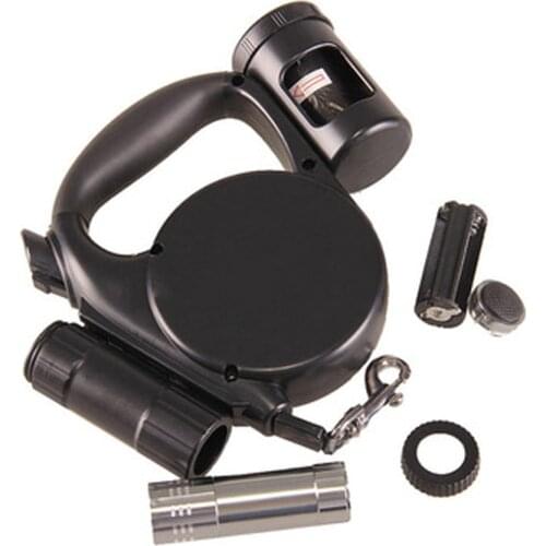 New 5m Durable Leashes Automatic Retractable Nylon Multi-Function Flashlight Poop Bag Extending Dog Walking Ropes Dropshipping