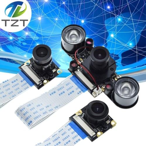 Raspberry Pi 4 Night Vision Fisheye Camera 5MP OV5647 70/95/160 Degree Focal Adjustable Camera for Raspberry Pi 3 Model B Plus