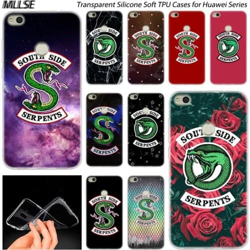 Riverdale South Side Serpents Logo Silicone Case for Huawei NOVA 3 3i 4 Honor 7A Pro 7S 6X 7X 8X 8 9 10 Lite Play View 20
