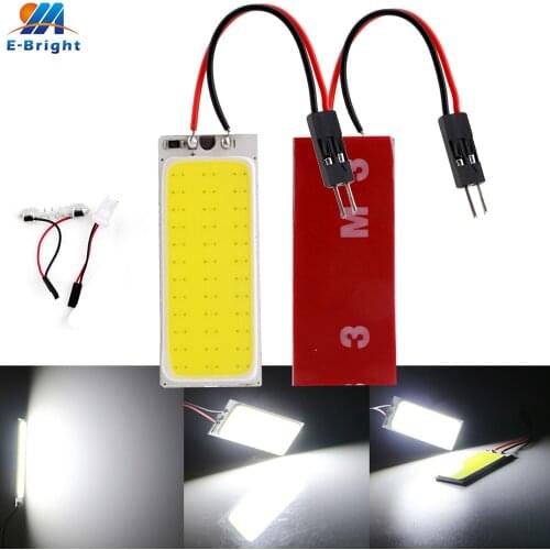 100X 12V COB 36SMD LED T10 Festoon Bulbs 6000K 8000K Car Panel light Interior Reading Room Dome Car Light Bulb Lamp White 360Lm