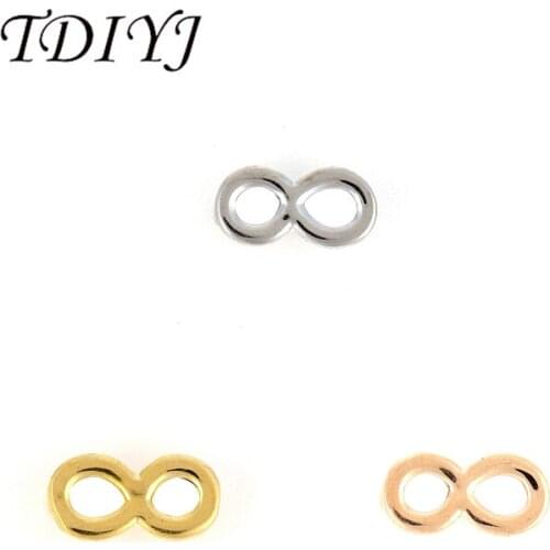 TDIYJ Jewelry 6Pcs Mixed Infinity Keeper Slide Charms for Stainless Steel Mesh Bracelet as Gifts to Fashion Women