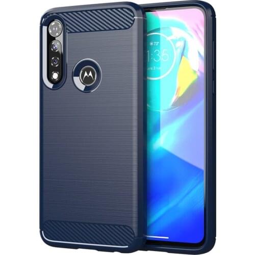 Slim Thin Flexible TPU Silicone Soft Carbon Fiber Case for MOTO G Power Anti-Scratch Protective Cover