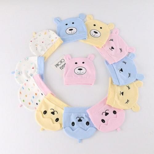 Newborn Baby Kids Cartoon Winter Warm Hats Beanie Cap 100% Cotton Autumn New