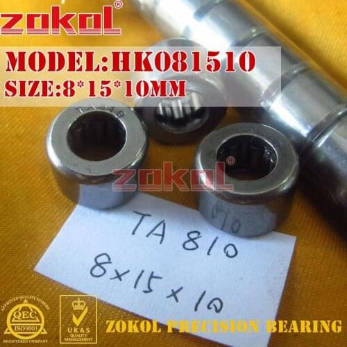 ZOKOL bearing HK081510 HK081515 TA810 TA815 Needle Roller Bearing 8*15*10mm 8*15*15mm