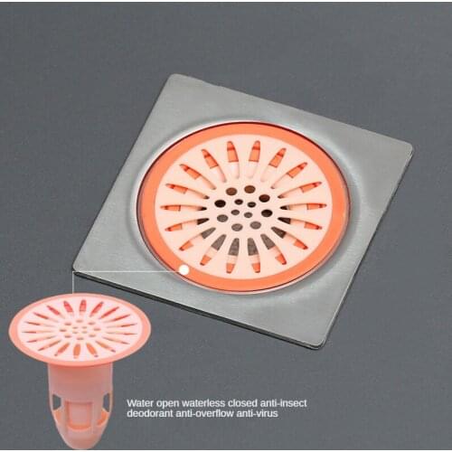 1pc Insectproof Floor Drain Core Bath Shower Floor Strainer Plug Trap Sewer Smell Removal Sealing Cover Kitchen Sink Accessories