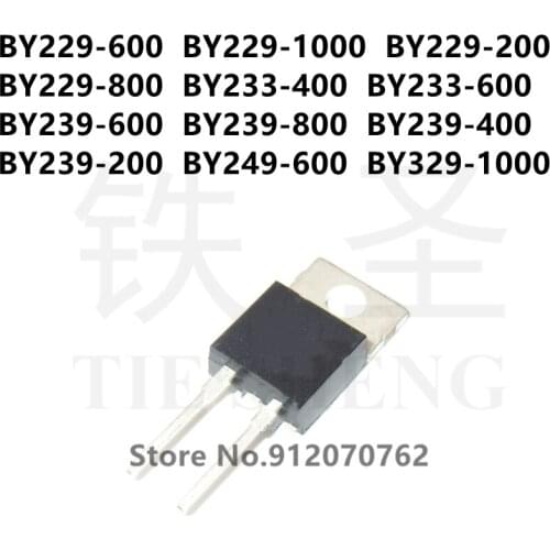 10PCS BY229-600 BY229-1000 BY229-200 BY229-800 BY233-400 BY233-600 BY239-600 BY239-800 BY239-400 BY239-200 BY249-600 BY329-1000