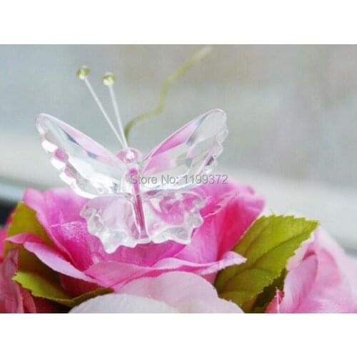 200pcs Choice Crystal Butterfly for Christening Favors Baby Shower Wedding Party Keepsakes Souvenirs Free Shipping