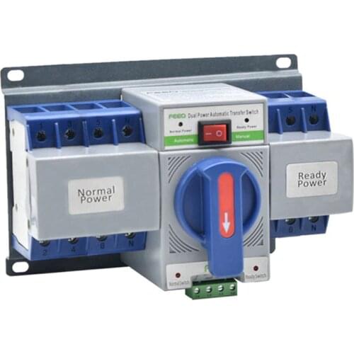 4P 63A MCB class manual auto changeover switch Ats controller automatic transfer switch Dual Power Automatic transfer switch ATS
