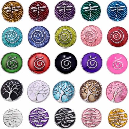 5pcs/lot Wholesale Snap Button Jewelry Mixed Metal 18mm Snap Button Rhinestone for 20mm 18mm Snap Button Bracelet Jewelry