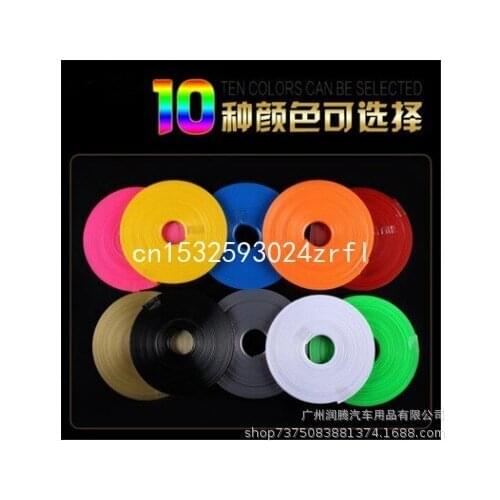 8M Red Car Wheel Hub Rim Edge Protector Ring Tire Guard Sticker Rubber Strip