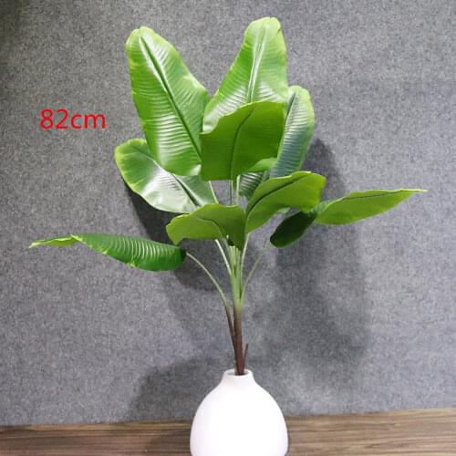 82CM 9 Leaves Artificial Banana Tree Large Fake Green Plants Tropical Monstera Indoor Potted Hotel Office Home Decor Accessories