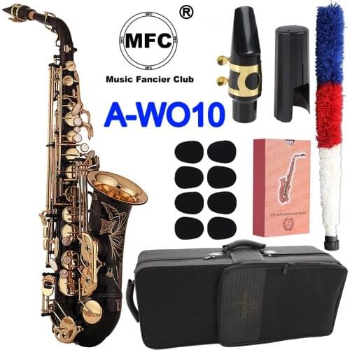 Brand New Professional Elegant Sound Alto Saxophone A-991 A-WO10 Black Lacquer Sax Alto Mouthpiece Reeds Neck Musical Instrument