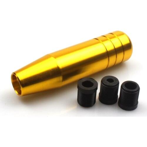 Aluminum Gold 13cm Strip Universal Gear Shift Knob Car Manual Lever Accessories