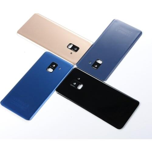 For Samsung Galaxy A8+ A8 plus 2018 A730 A730F A730DS Housing Battery Glass Back Cover Camera Lens Cover+Sticker