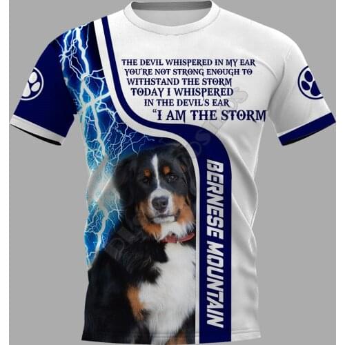PLstar Cosmos Bernese Mountain 3D Printed t-shirt Harajuku Streetwear T shirts Funny Animal Men For Women Short Sleeve style-3