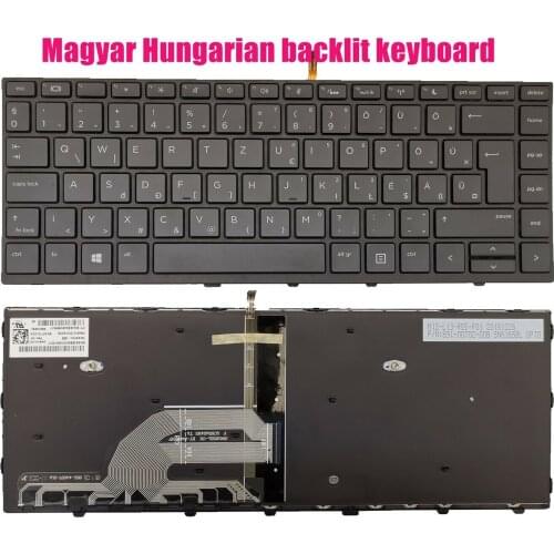 Hungarian Backlit keyboard for HP Probook 430 G5/440 G5/445 G5 L01071-211