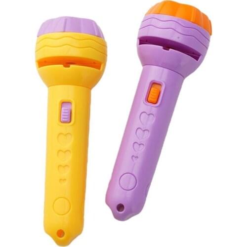 2pcs/Set Baby Sleeping Story Book Flashlight Projector Torch Lamp Baby Sleeping Story Toy Early Education Toy For Kid Holiday