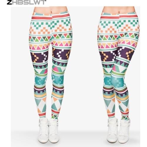 ZHBSLWT New Fashion 3D Print High Quality Women Leggings Plus Size Geometric patterns