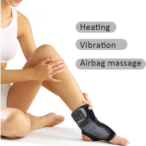 Electric Heating Ankle Brace Foot Massager Leg Muscle Vibration Stimulator Acupuncture Points Massage Pain Relief Foot Care Tool