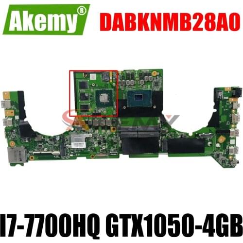 AKEMY DABKNMB28A0 Laptop Motherboard For ASUS ROG Strix GL703VD Original Mainboard I7-7700HQ GTX1050-4GB