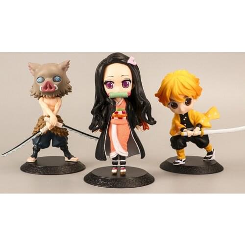 Lover Big Demon Slayer 6 Pcs/Set Cute Ver. PVC Action Figure Kimetsu no Yaiba Tanjirou Zenitsu Nezuko Inosuke Model Collect Gift