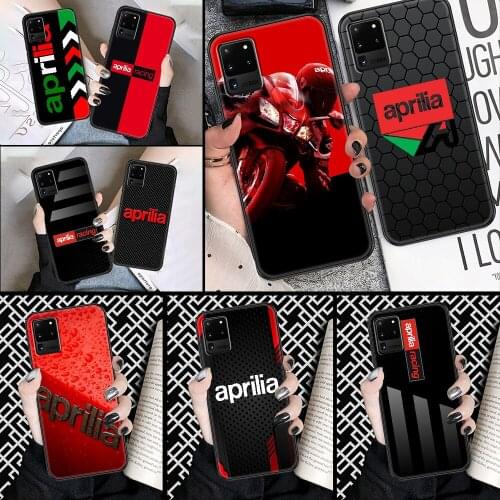 Apriliaes Motorcycle Phone case For Samsung Galaxy Note 4 8 9 10 20 S8 S9 S10 S10E S20 Plus UITRA Ultra black painting shell art