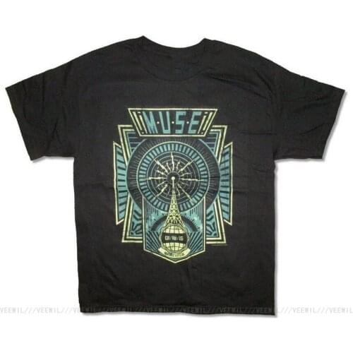 Muse Broadcast Quebec City 2020 Black T Shirt New Official Adult Mens Large Size