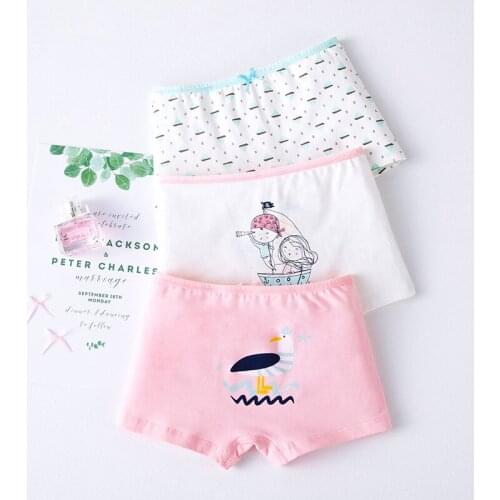 3Pcs 100% Cotton Girls Underwear High Quality Summer Boxers Shorts Bottoms Girls Clothes for 3 4 6 8 10 12 Years Old OKU193004