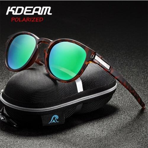 KDEAM Fashion Round Polarized Men Women Soft And Durable TR90 Frame Sports style Sun Glasses Travel 100% UV Protection Goggles