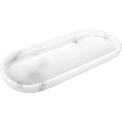 Jewelry Organizer Oval Resin Tray,Vanity Tray Jewelry Dish Ring Holder Cosmetic Organizer for Perfume Soap Shampoo Home Decor
