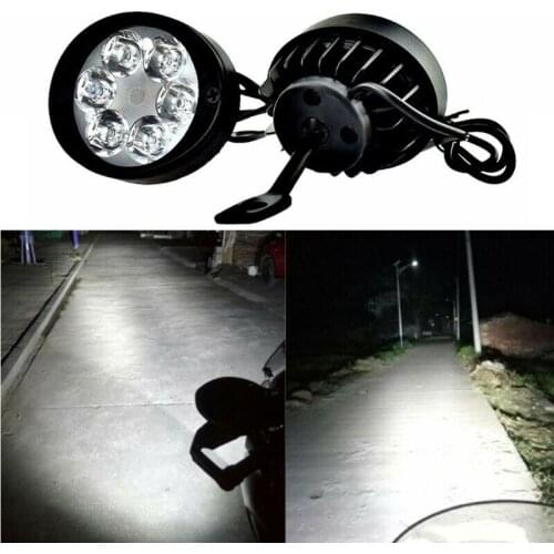 2pcs Motorcycle Headlight Fog Driving Lights 6 LED Working Spot Light Fog Lamp Scooters Spotlight Moto Side Mirror
